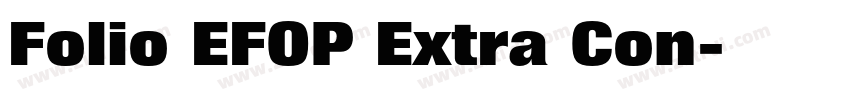 Folio EFOP Extra Con字体转换
